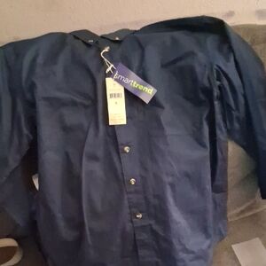 Smarttrend Women's Navy Button Down Shirt